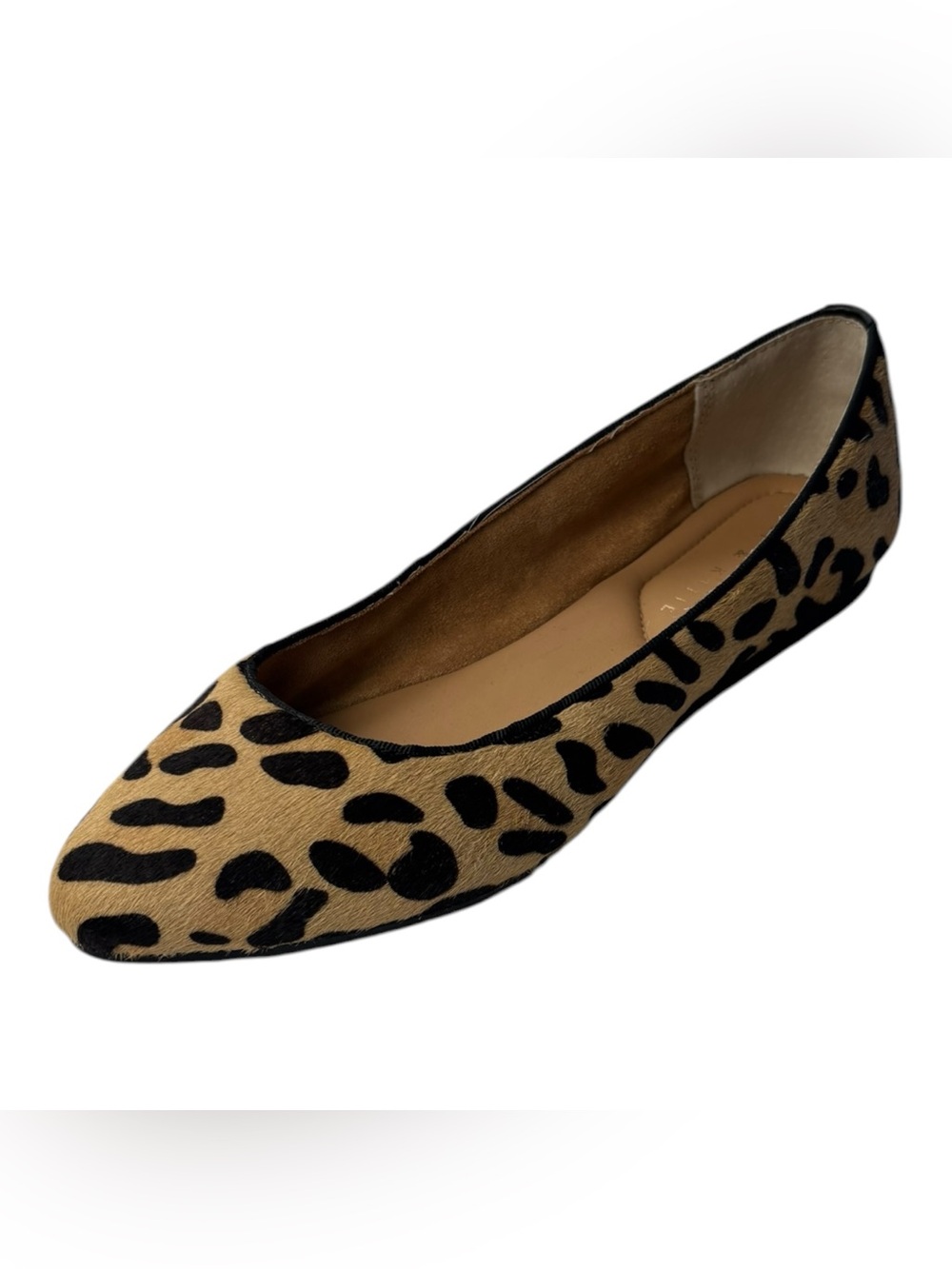 Kelly & Katie Leopard-Print Pointed Toe Flats Genuine Cow Hair & Leather Size 7 - Picture 13 of 13